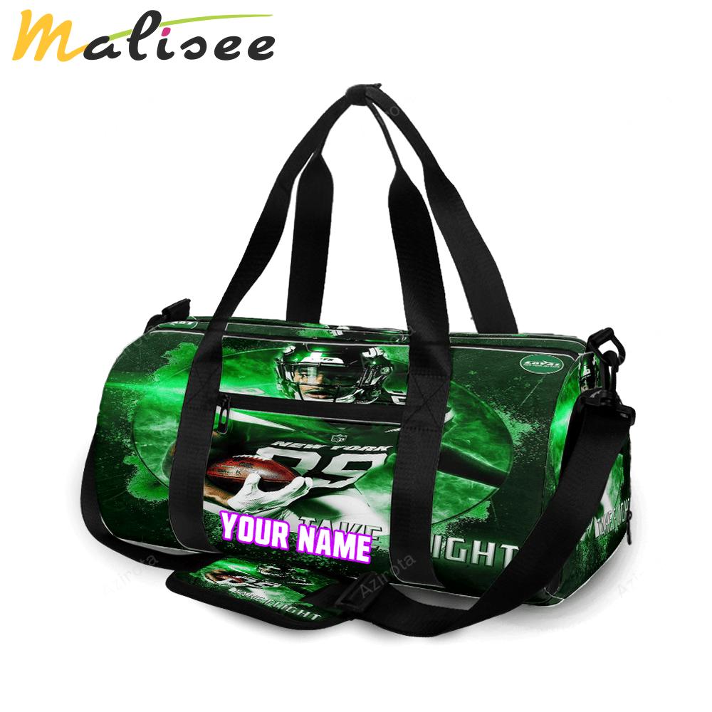 New york jets player no 89 v47 personalized name travel bag gym bag 102 Travel Bag