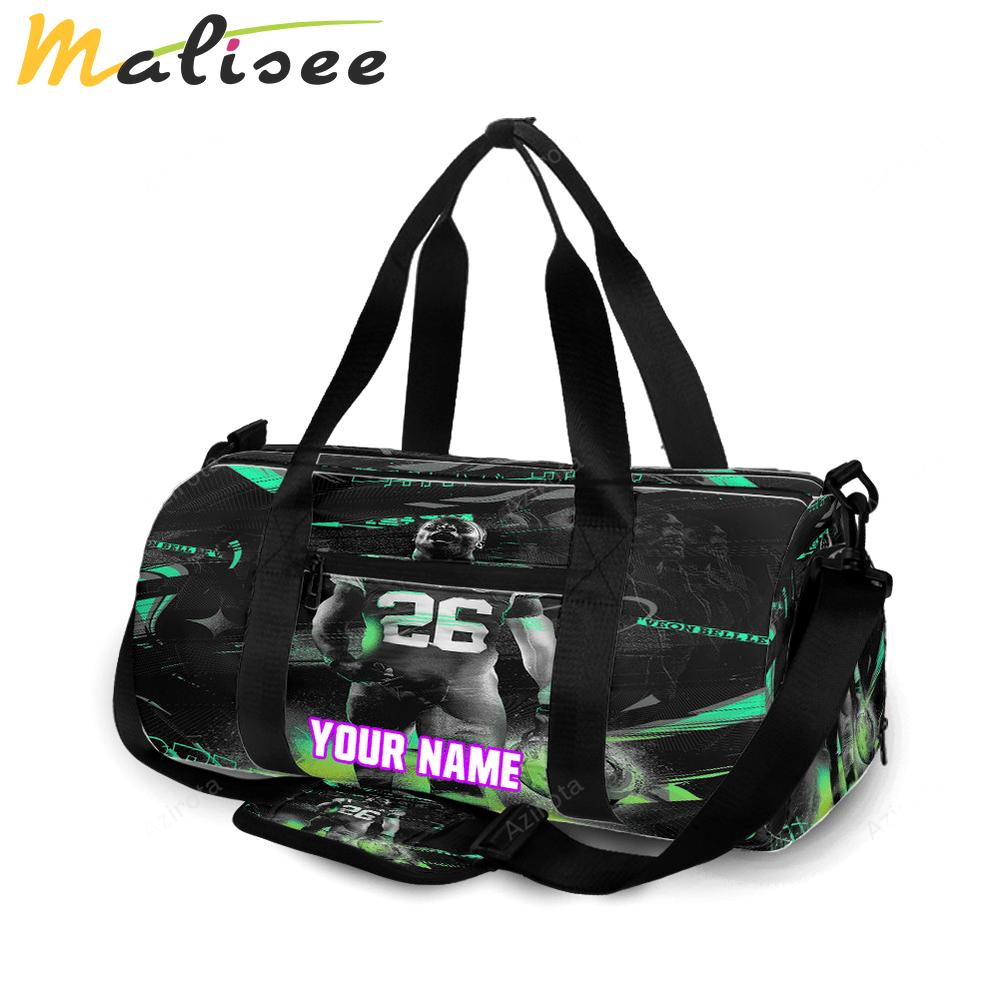 New york jets player no26 v46 personalized name travel bag gym bag 738 Travel Bag
