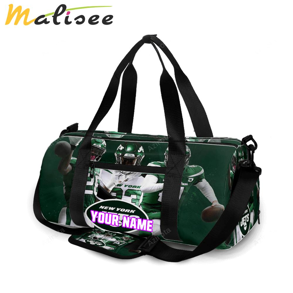 New york jets players v18 personalized name travel bag gym bag 894 Travel Bag