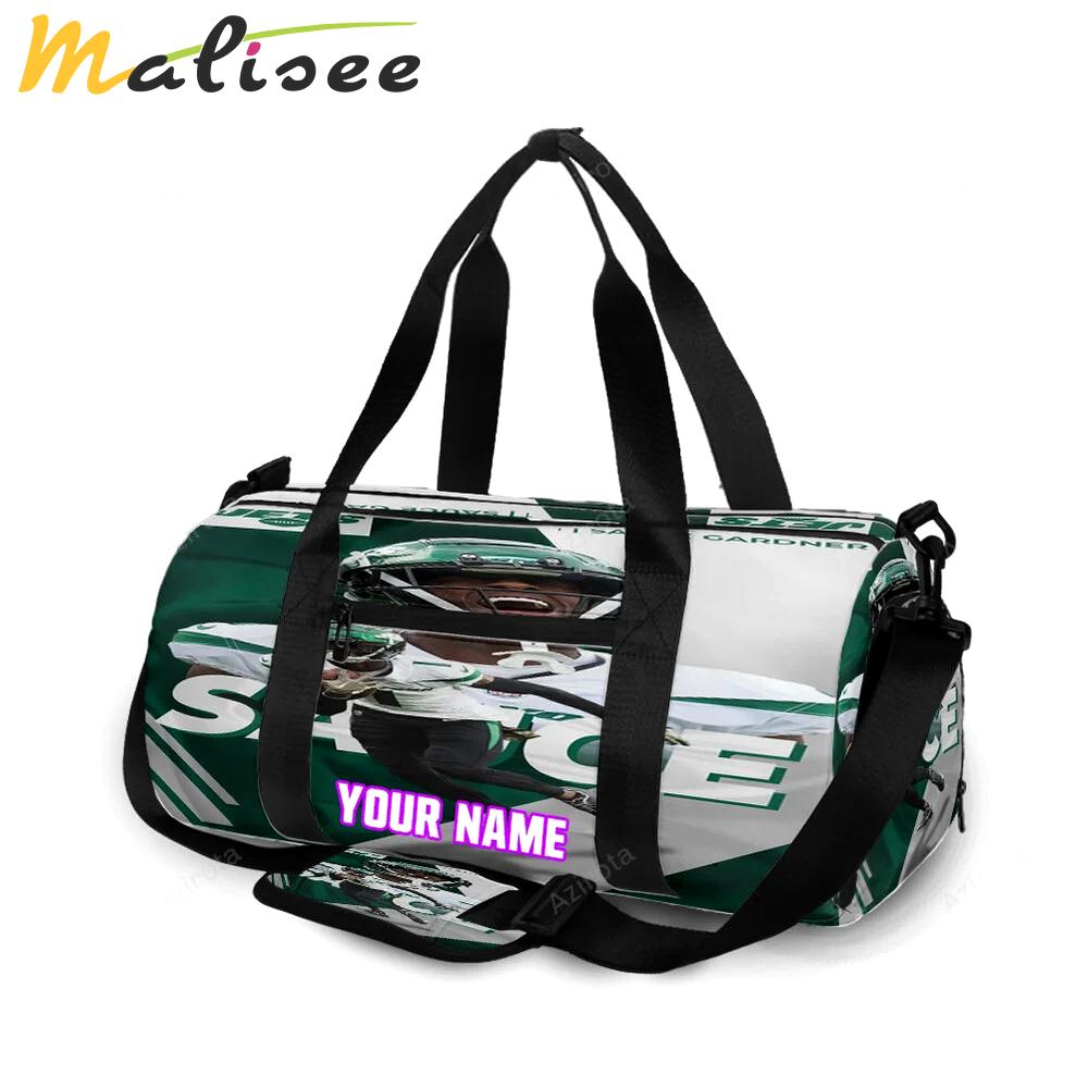 New york jets sauce gardner1 personalized name travel bag gym bag 1856 Travel Bag