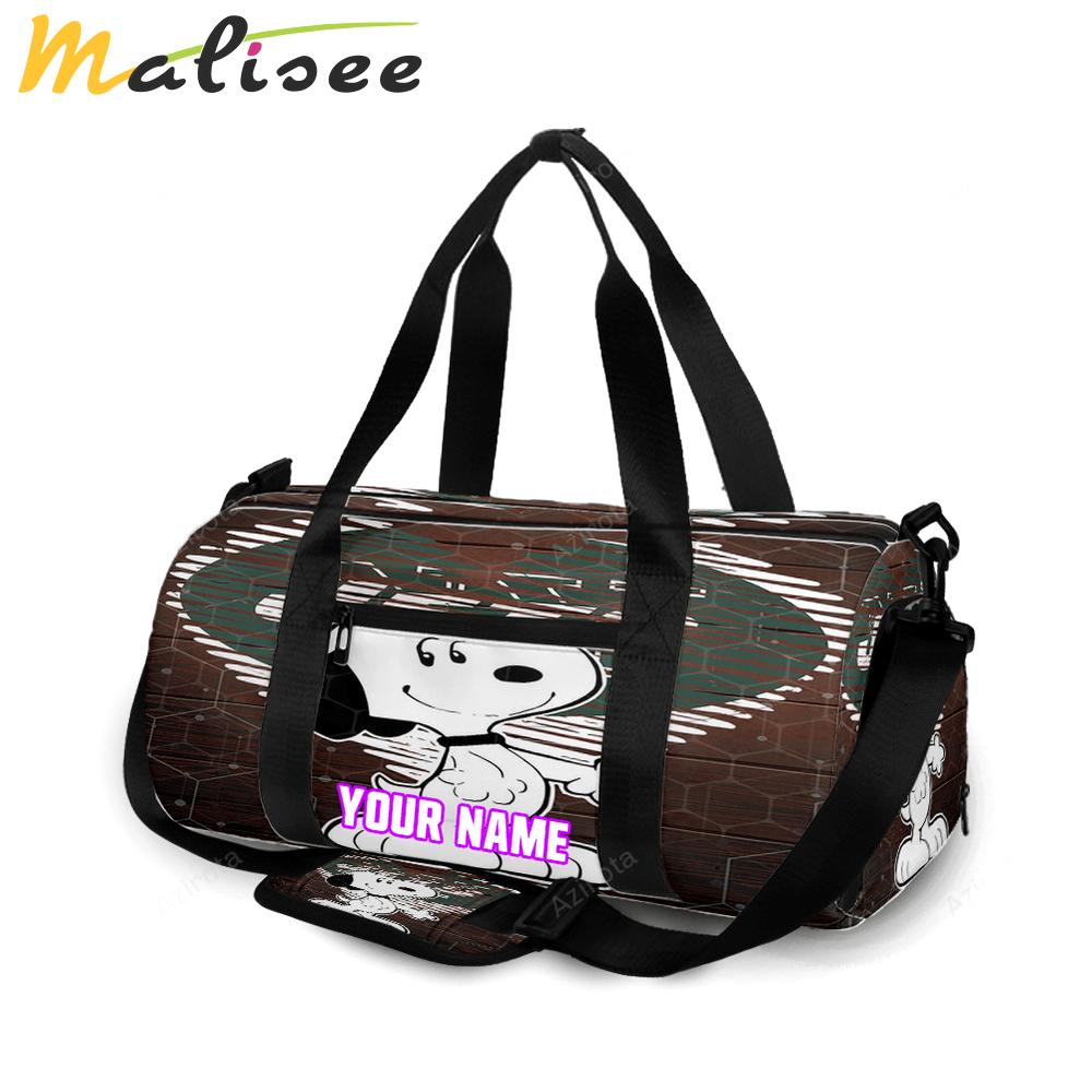 New york jets snoopy v45 personalized name travel bag gym bag 1539 Travel Bag
