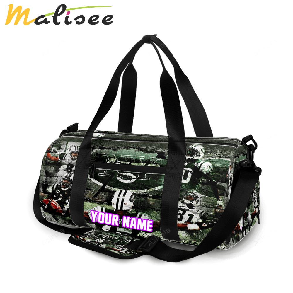New york jets teams v10 personalized name travel bag gym bag 1562 Travel Bag