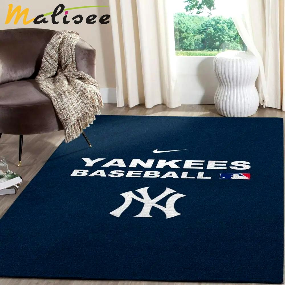 New york yankees area rug mlb baseball team logo living room rugs v468 Rectangle Rug