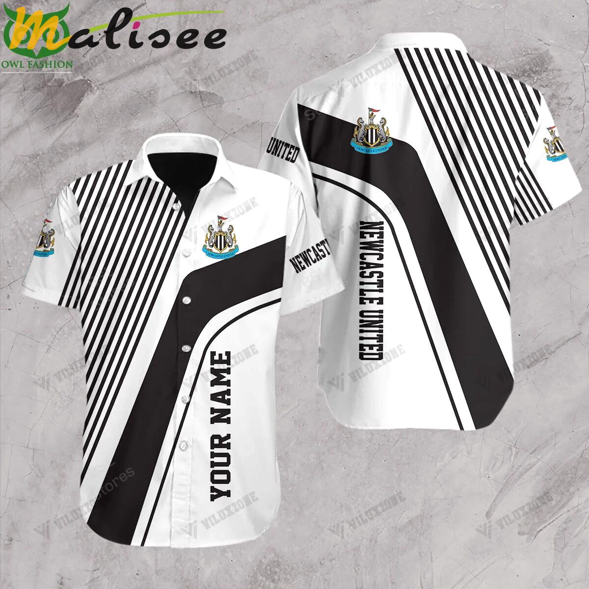 Newcastle united luxury stars patterns hawaiian shirt Hawaii Shirt Shorts & Flip Flops