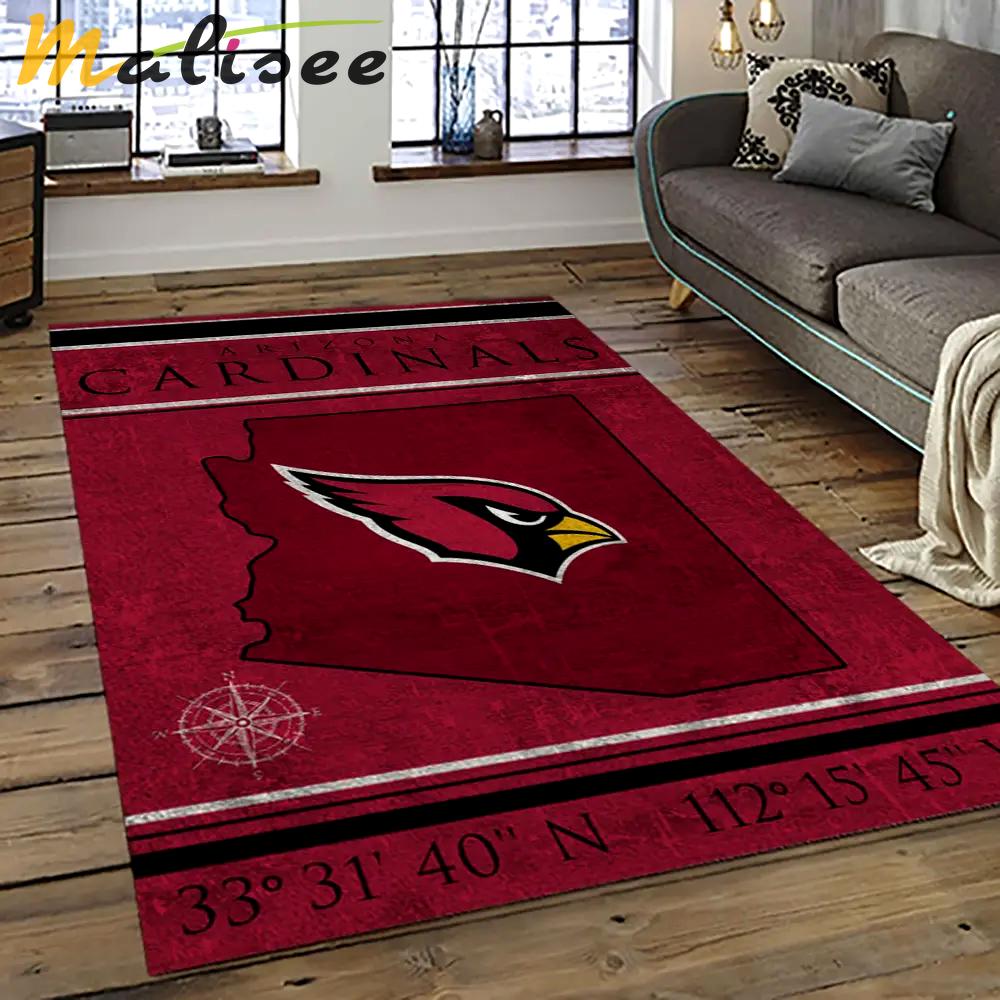 Nfl arizona cardinals football team logo sport carpet rectangle area rug for living room ac10 Rectangle Rug
