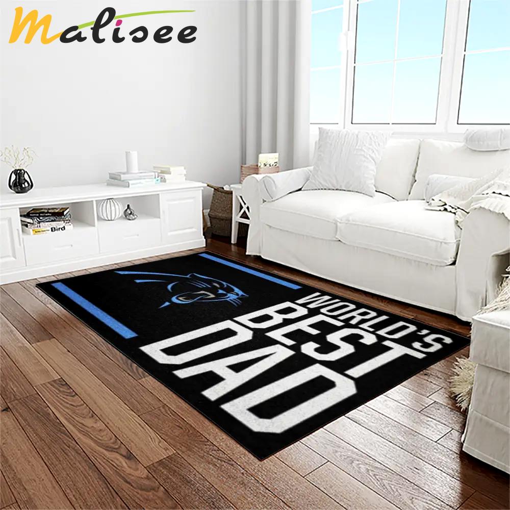 Nfl carolina panthers football team logo rectangle area rug cp34 Rectangle Rug