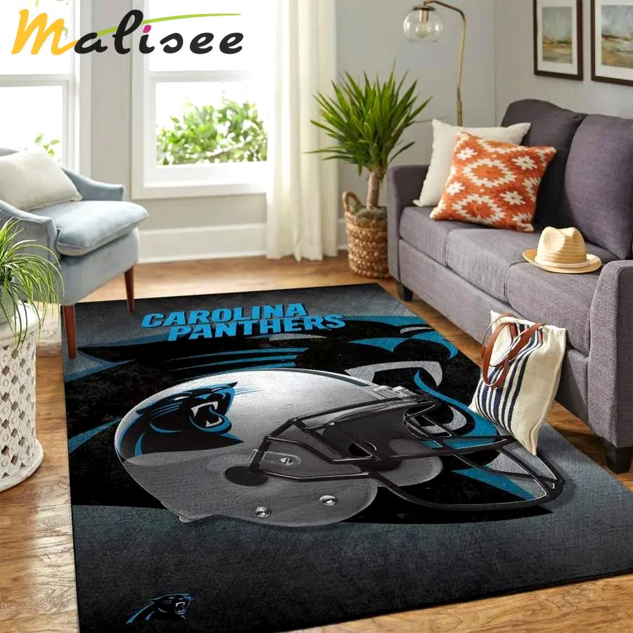 Nfl carolina panthers helmet area rug living room rug home decor b130906 Rectangle Rug