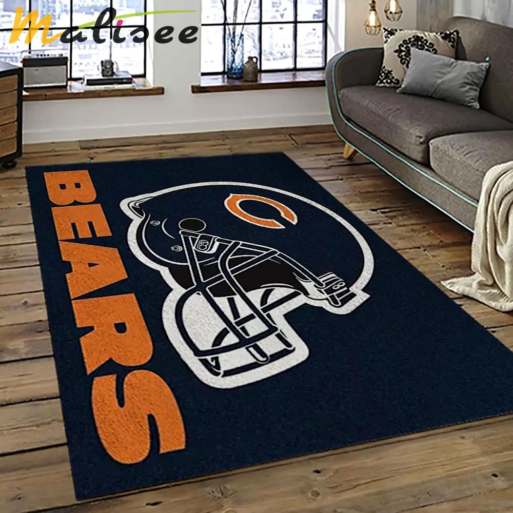 Nfl chicago bears football team logo sport carpet rectangle area rug for living room ccb09 Rectangle Rug