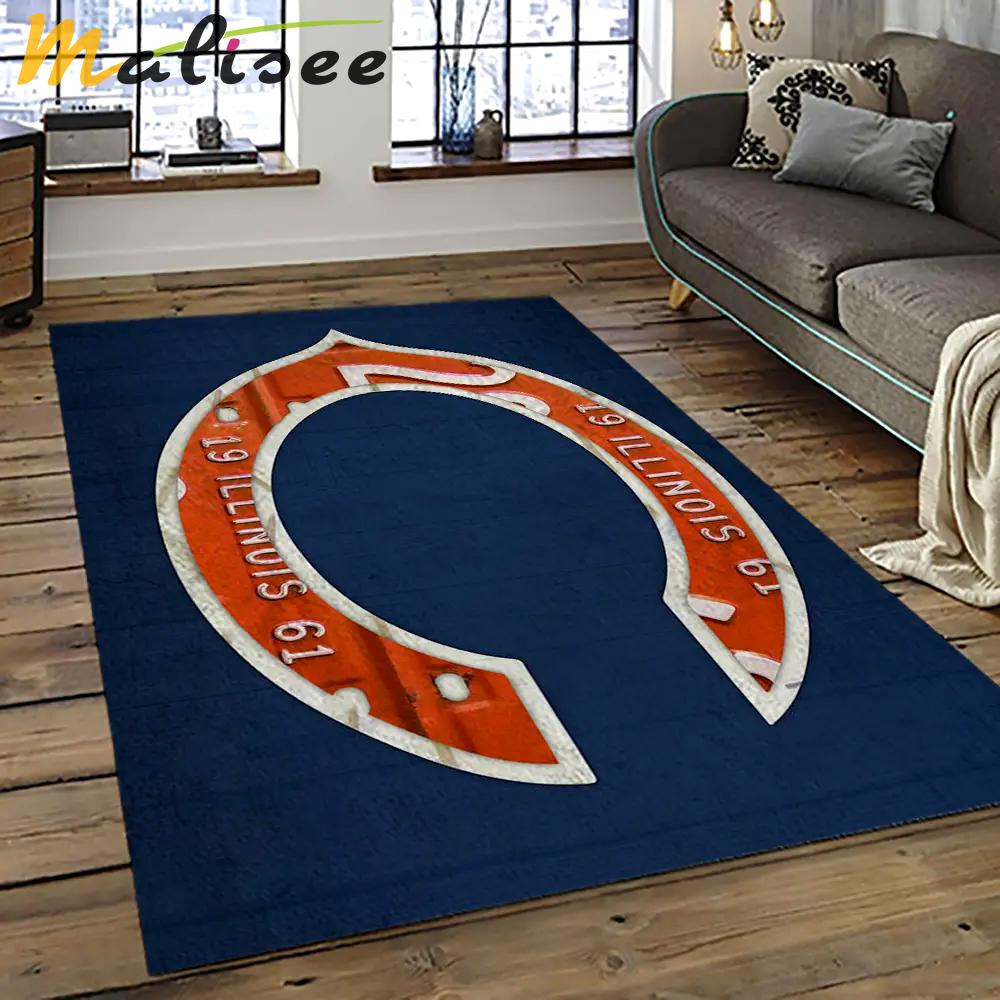 Nfl chicago bears football team logo sport carpet rectangle area rug for living room ccb33 Rectangle Rug