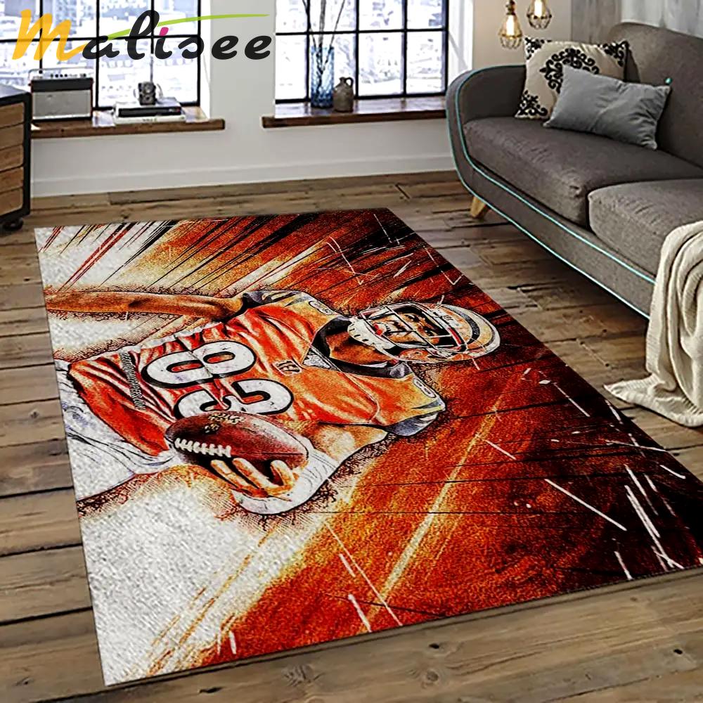 Nfl cincinnati bengals football team logo sport carpet area rug who dey nation gift for friends cnns44 Rectangle Rug