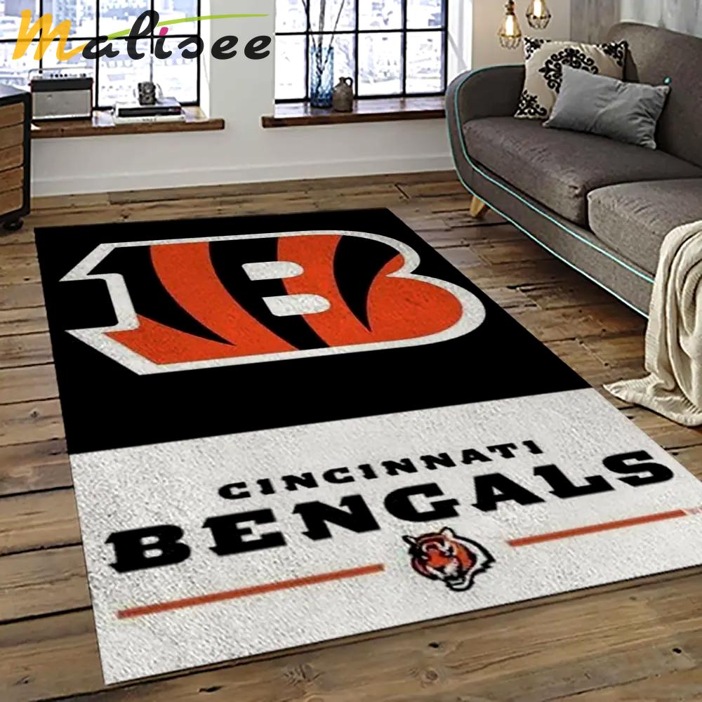 Nfl cincinnati bengals football team logo sport carpet area rug who dey nation gift for friends cnns54 Rectangle Rug