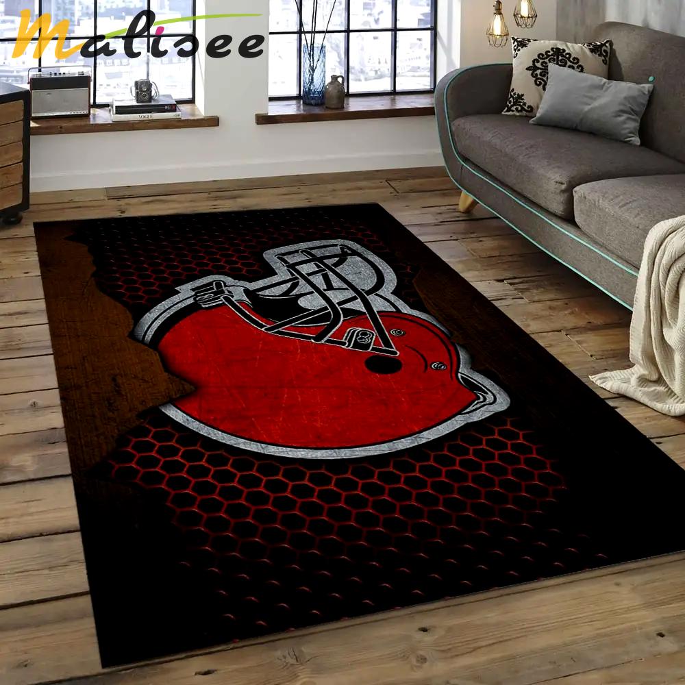 Nfl cleveland browns football team logo rectangle area rug clb35 Rectangle Rug