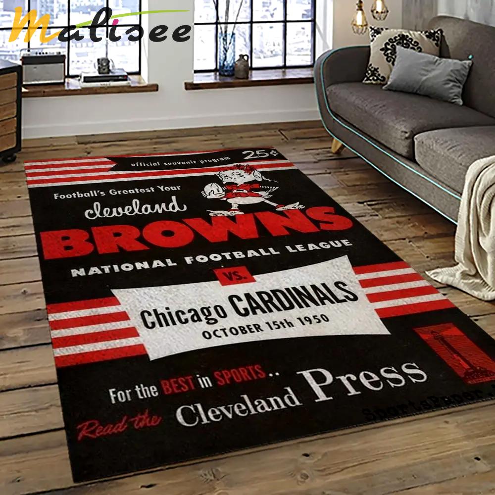 Nfl cleveland browns football team logo sport carpet rectangle area rug for living room cb11 Rectangle Rug