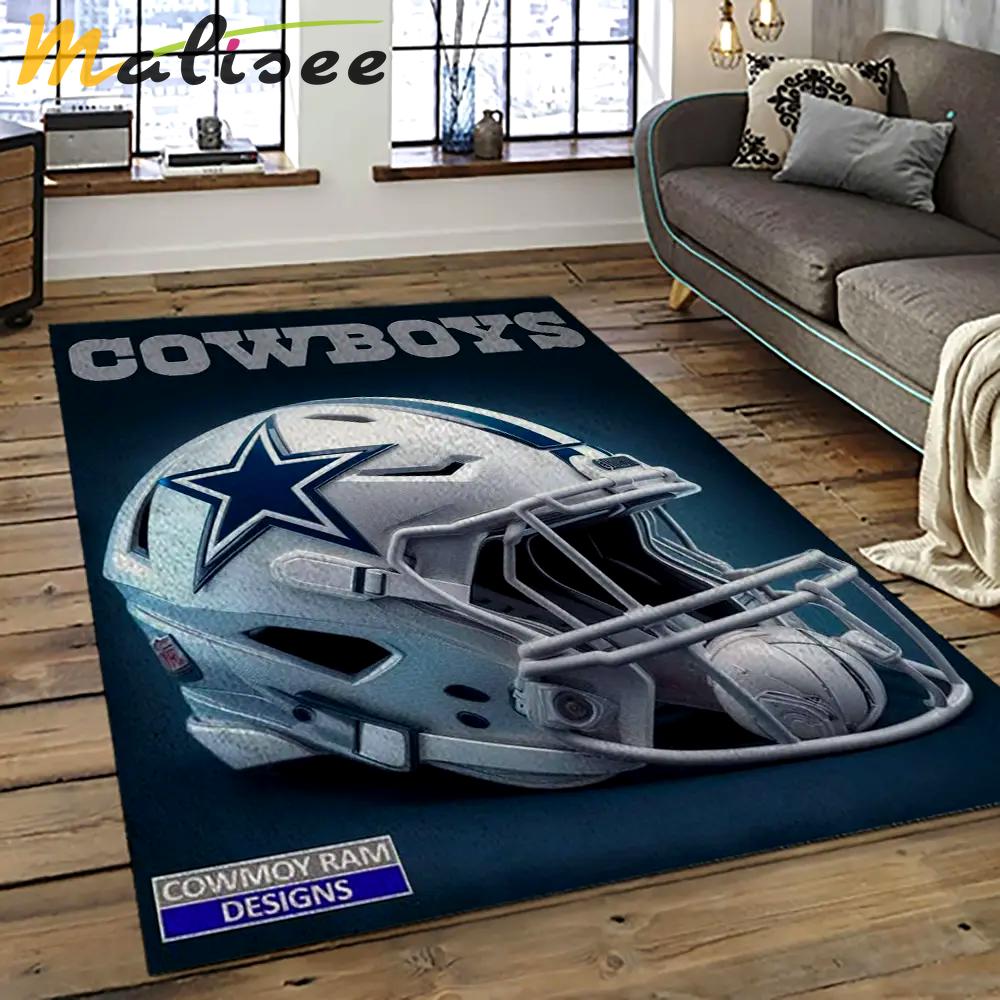Nfl dallas cowboy football team logo sport carpet rectangle area rug for living room dc63 Rectangle Rug