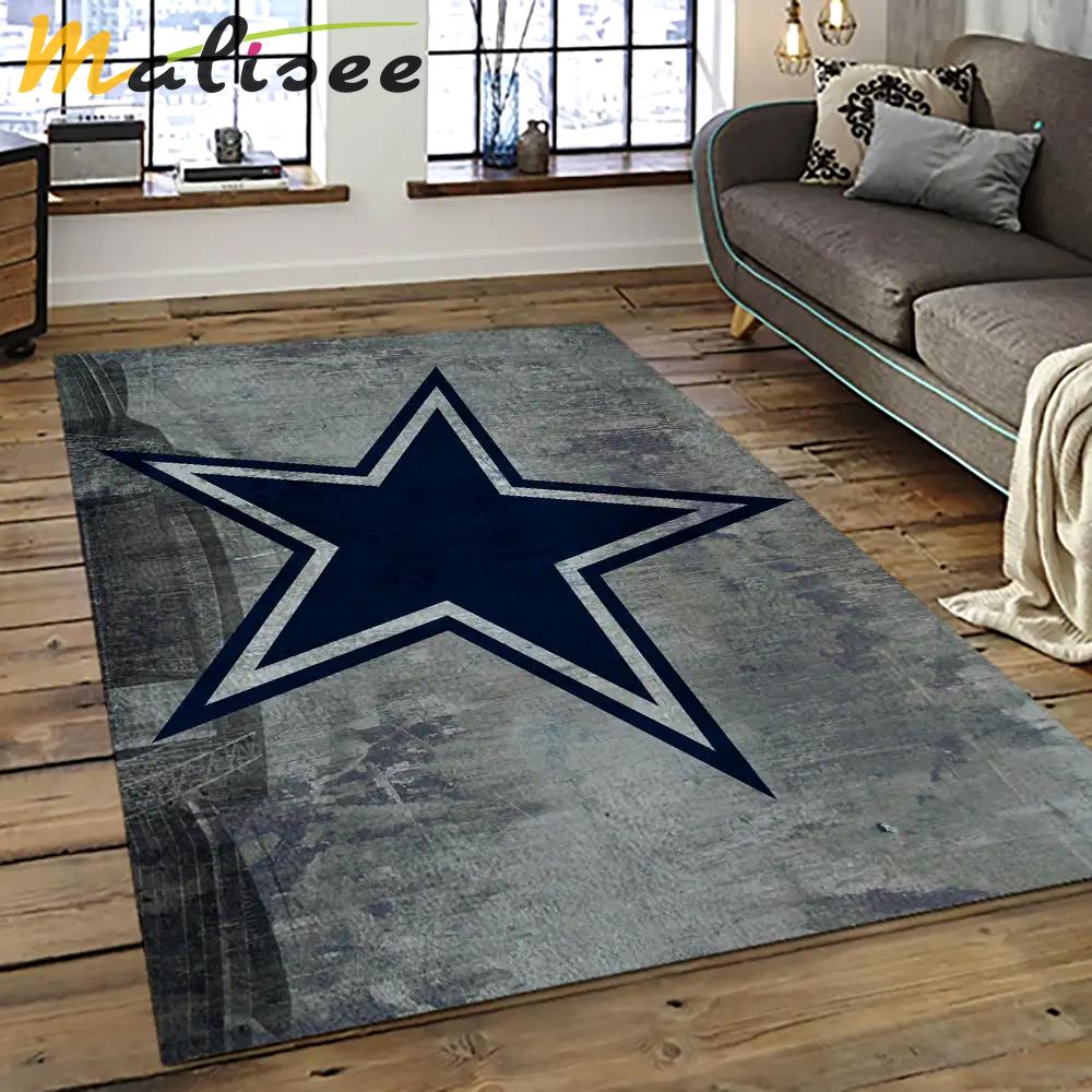 Nfl dallas cowboy football team logo sport carpet rectangle area rug for living room dc67 Rectangle Rug