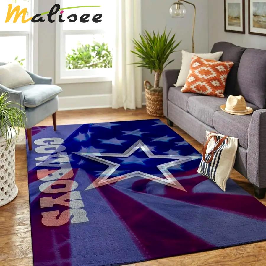 Nfl dallas cowboy team logo us style nice gift area rug living room rug Rectangle Rug