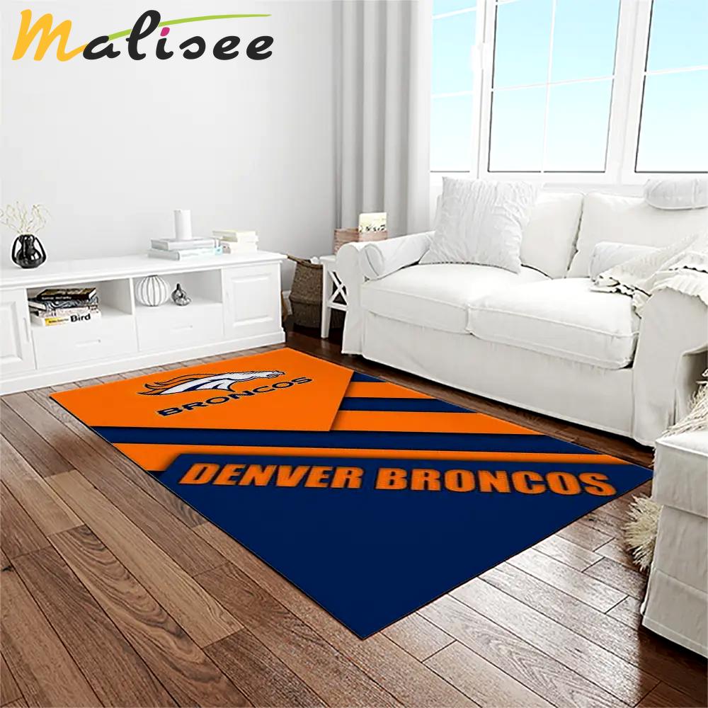 Nfl denver broncos football team logo rectangle area rug db15 Rectangle Rug