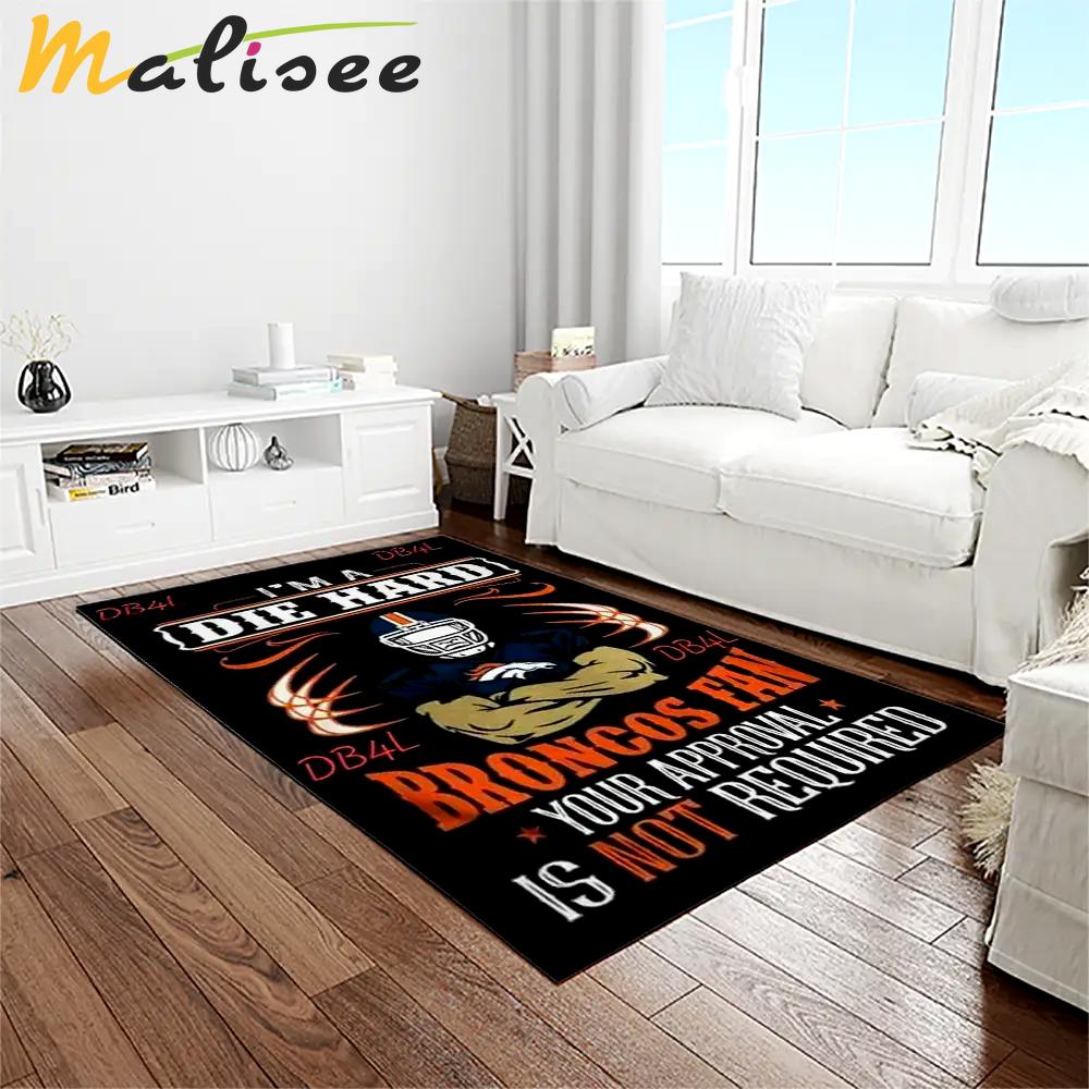 Nfl denver broncos football team logo rectangle area rug db29 Rectangle Rug