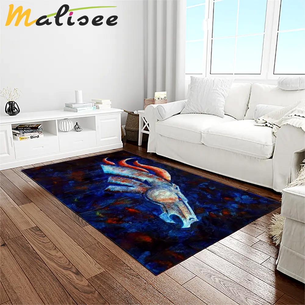Nfl denver broncos football team logo rectangle area rug db43 Rectangle Rug