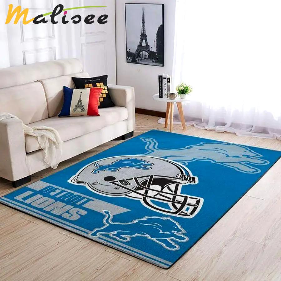 Nfl detroit lions area rug living room home decor movie Rectangle Rug