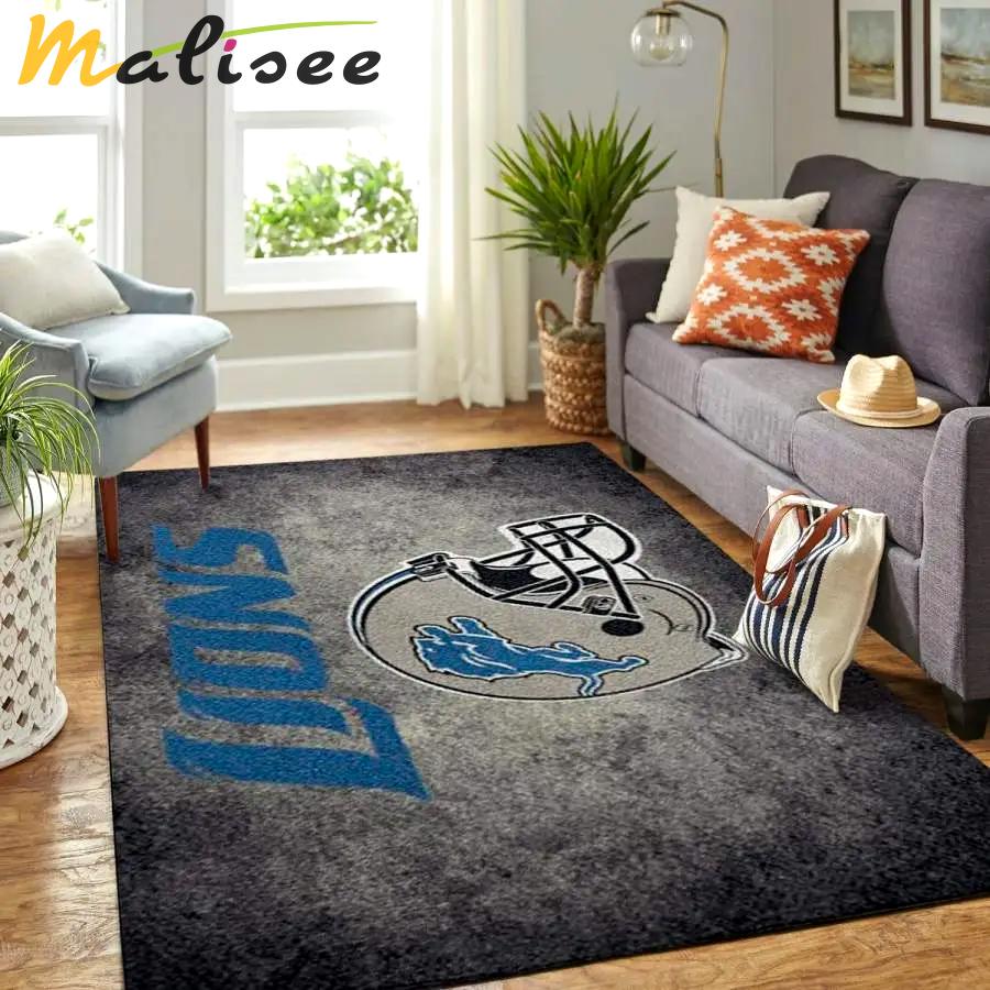 Nfl detroit lions football team logo carpet rug living room 200305111 Rectangle Rug