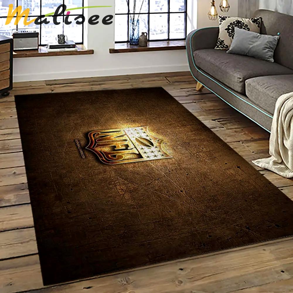 Nfl football league logo retangle carpet area rug home decor best gift for fan and friends nf6 Rectangle Rug