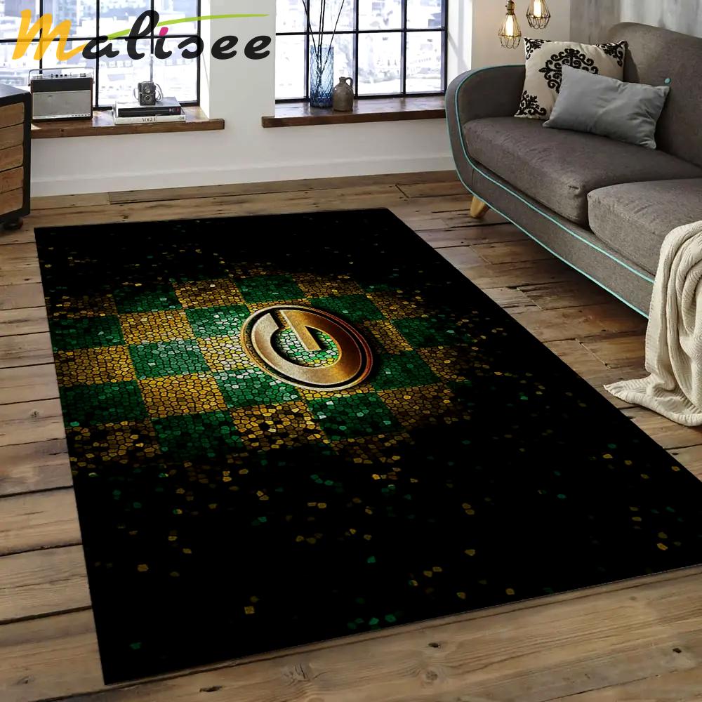 Nfl green bay packers football team logo rectangle area rug gbp16 Rectangle Rug