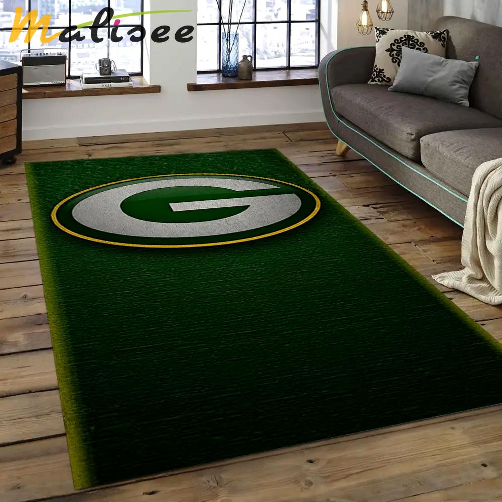 Nfl green bay packers football team logo rectangle area rug gbp23 Rectangle Rug