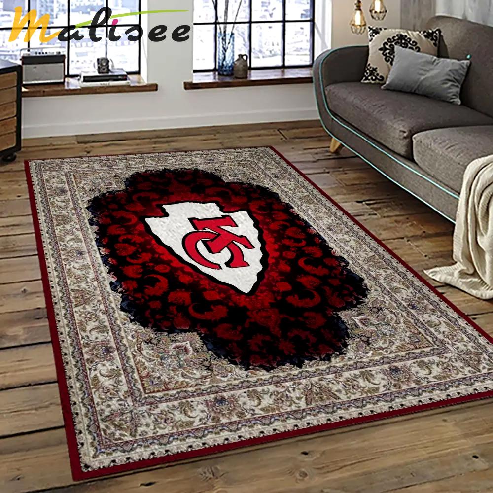 Nfl kansas city chiefs football team logo sport carpet area rug home decor best gift for friends kscc69 Rectangle Rug