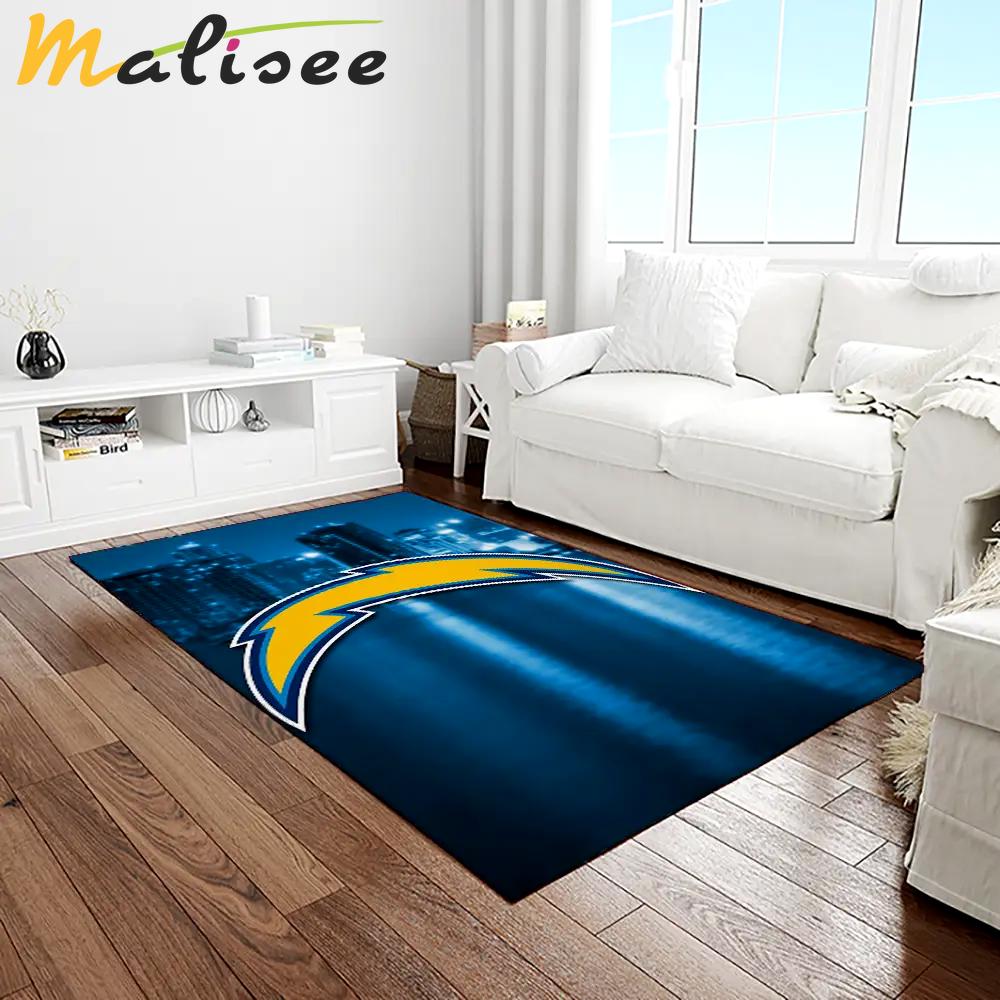 Nfl los angeles chargers football team logo rectangle area rug lac16 Rectangle Rug