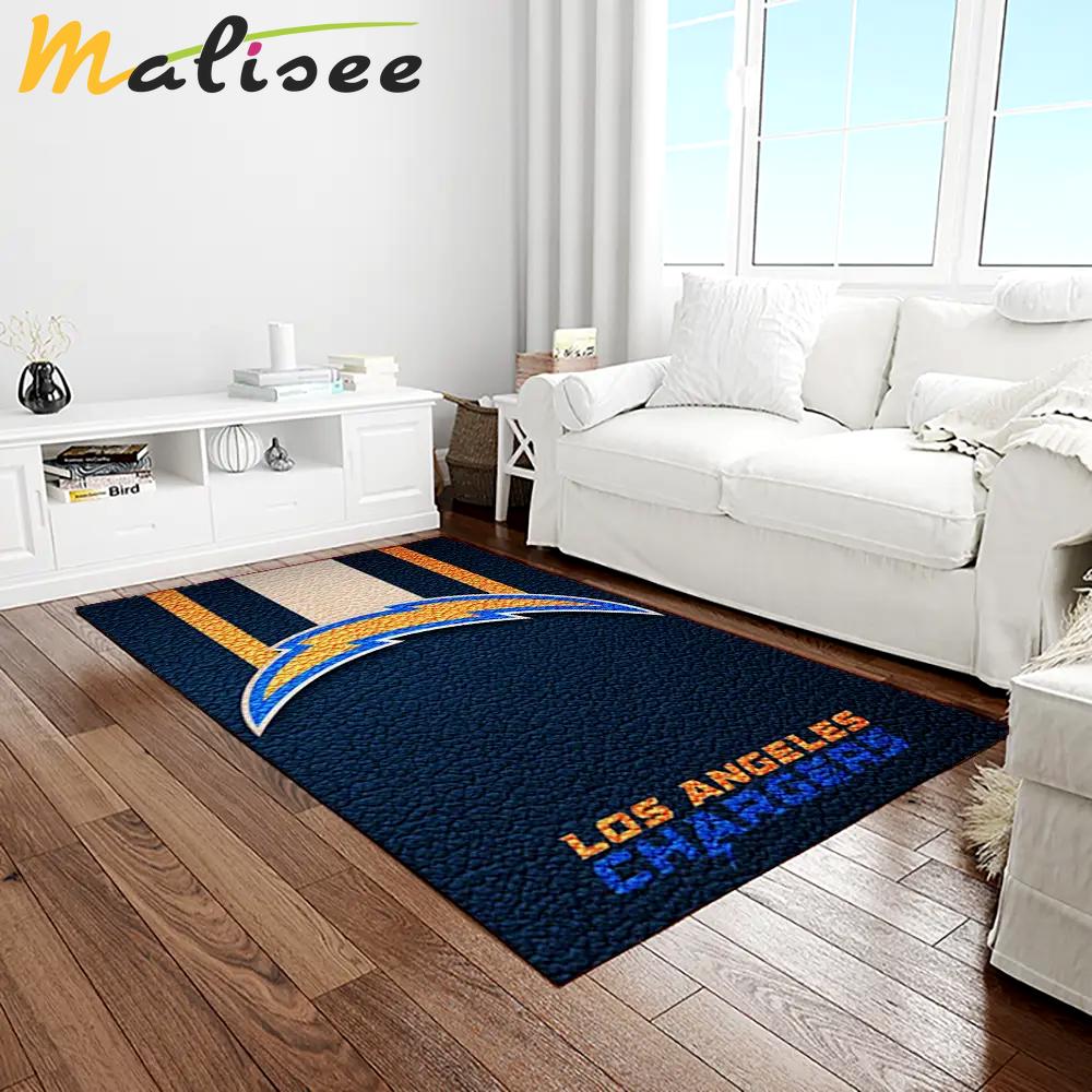 Nfl los angeles chargers football team logo rectangle area rug lac50 Rectangle Rug