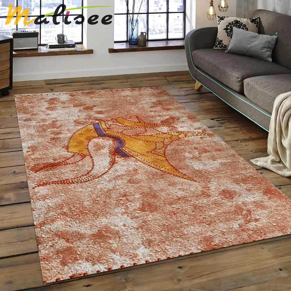 Nfl minnesota vikings football team logo rectangle area mv69 Rectangle Rug