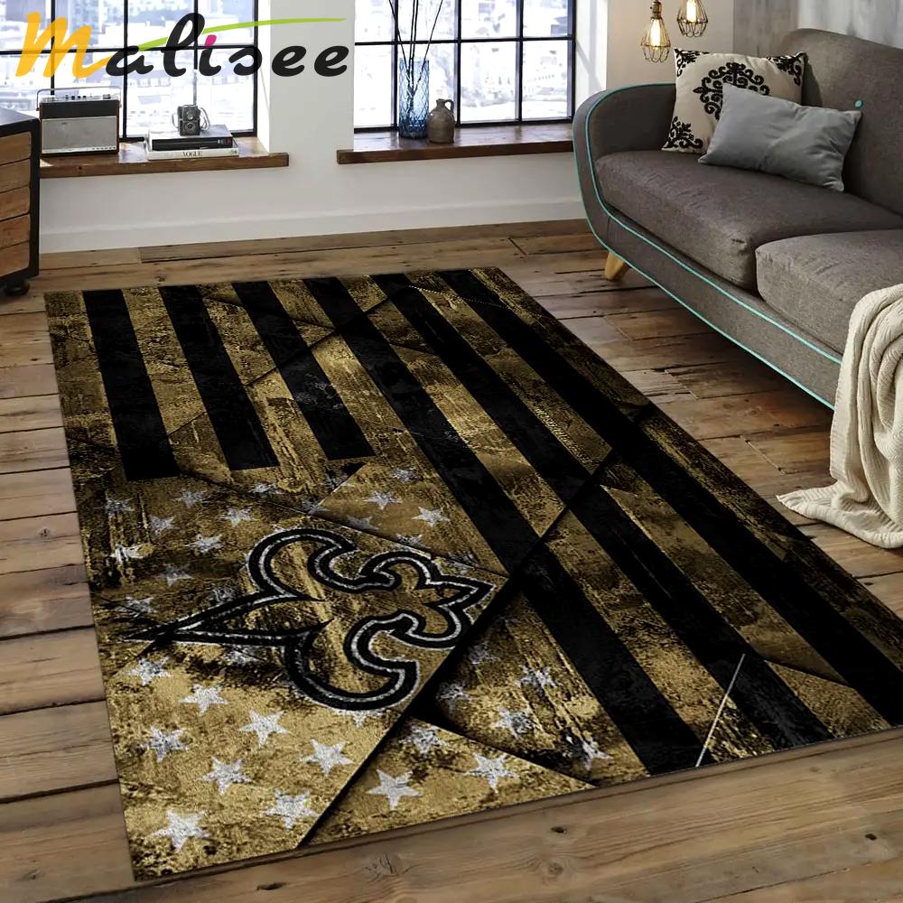 Nfl new orleans saints football team logo rectangle area rug nos17 Rectangle Rug