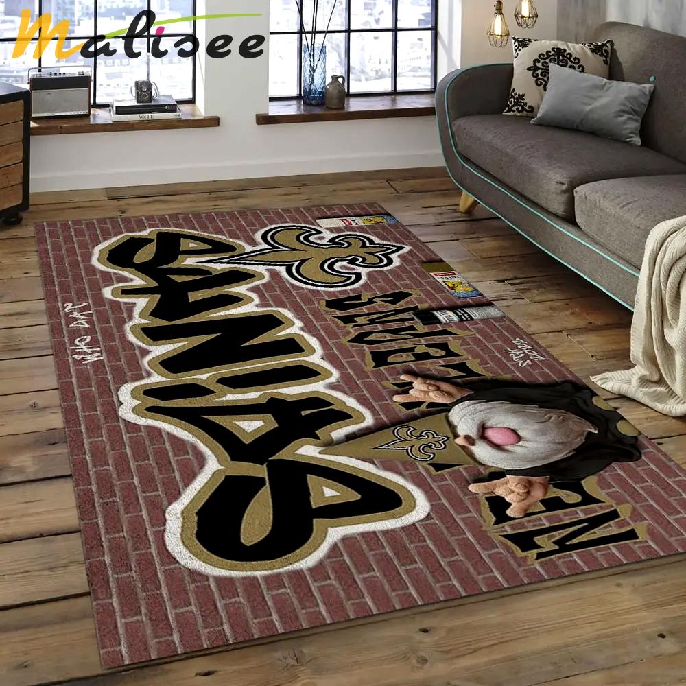 Nfl new orleans saints football team logo rectangle area rug nos33 Rectangle Rug