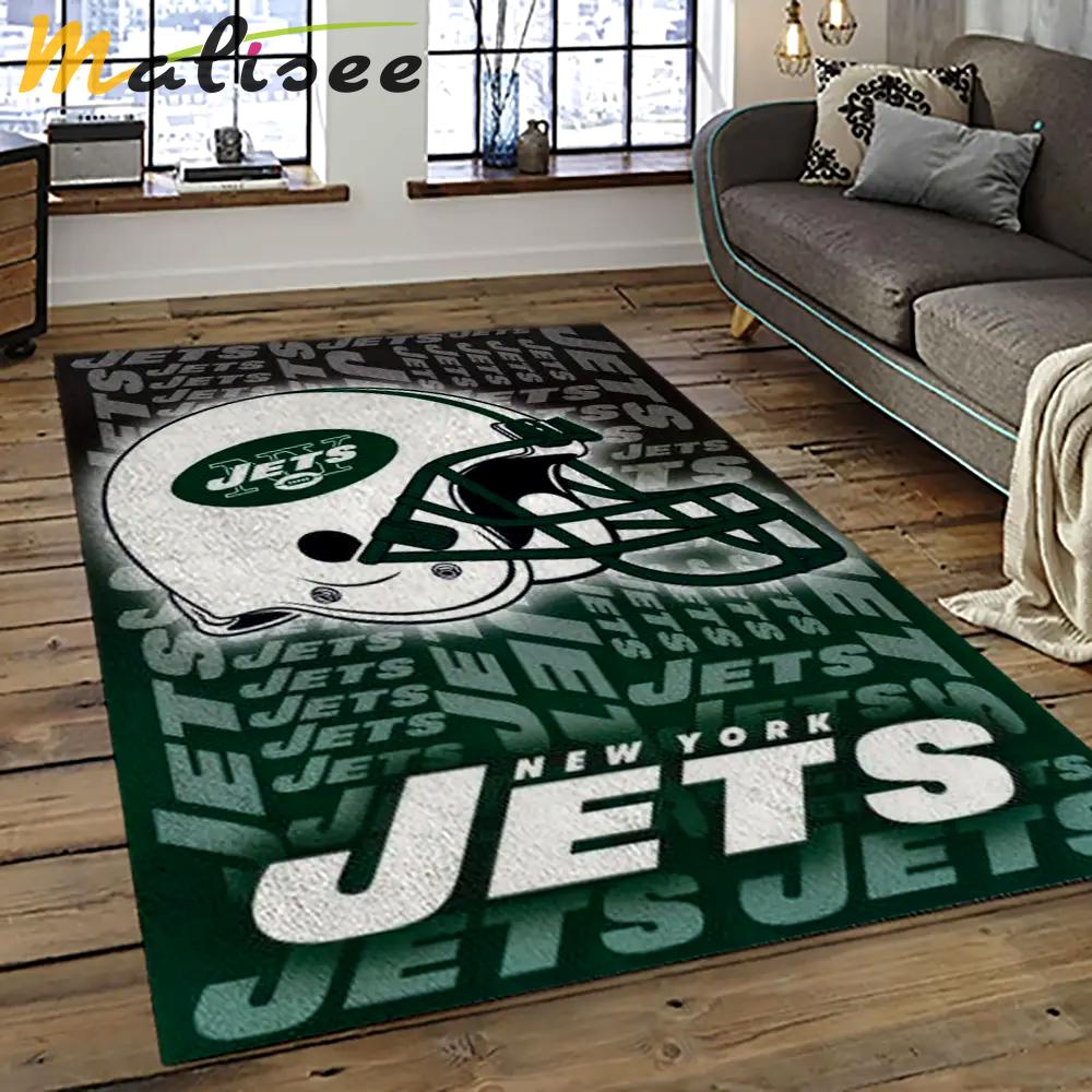 Nfl new york jets football team logo sport carpet rectangle area rug for living room nyj14 Rectangle Rug