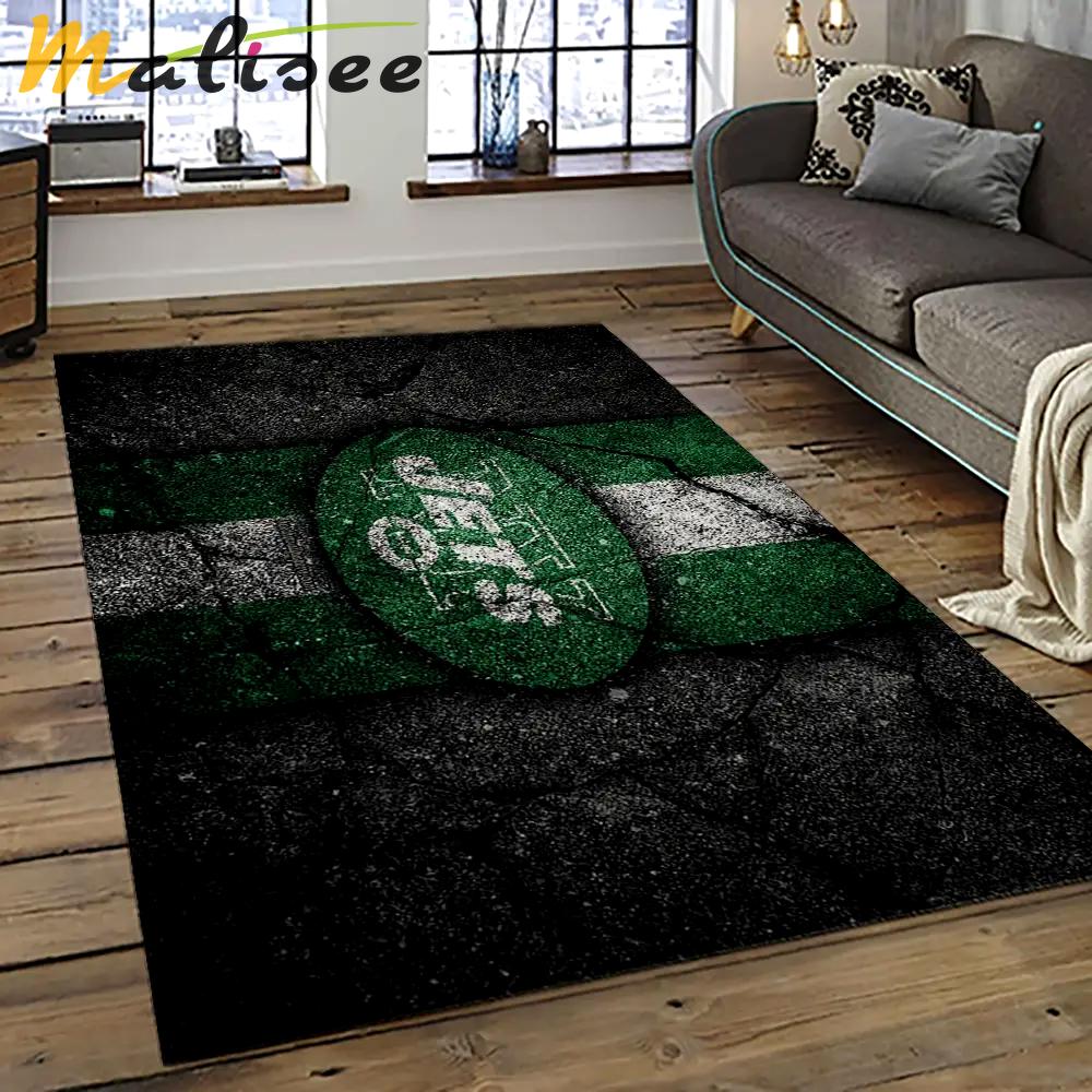 Nfl new york jets football team logo sport carpet rectangle area rug for living room nyj38 Rectangle Rug