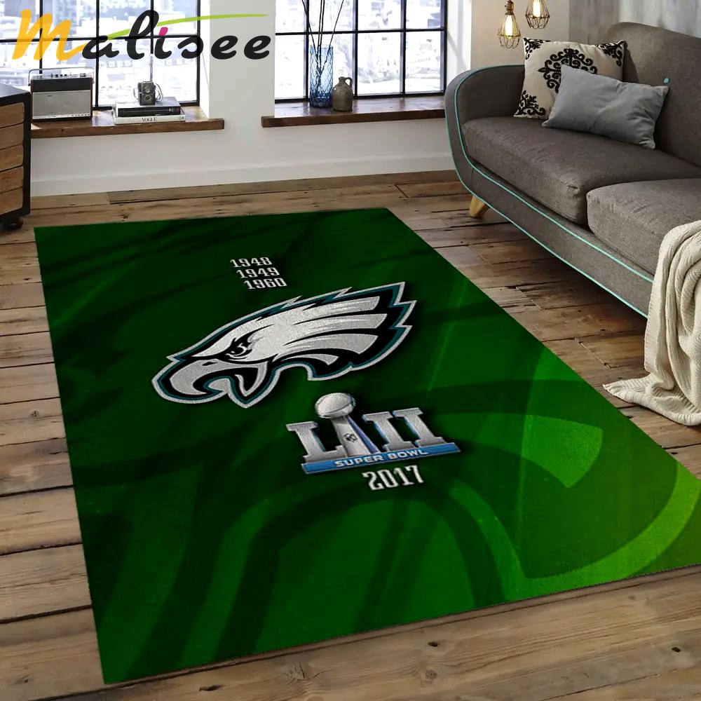 Nfl philadelphia eagles football team logo rectangle area rug pe05 Rectangle Rug