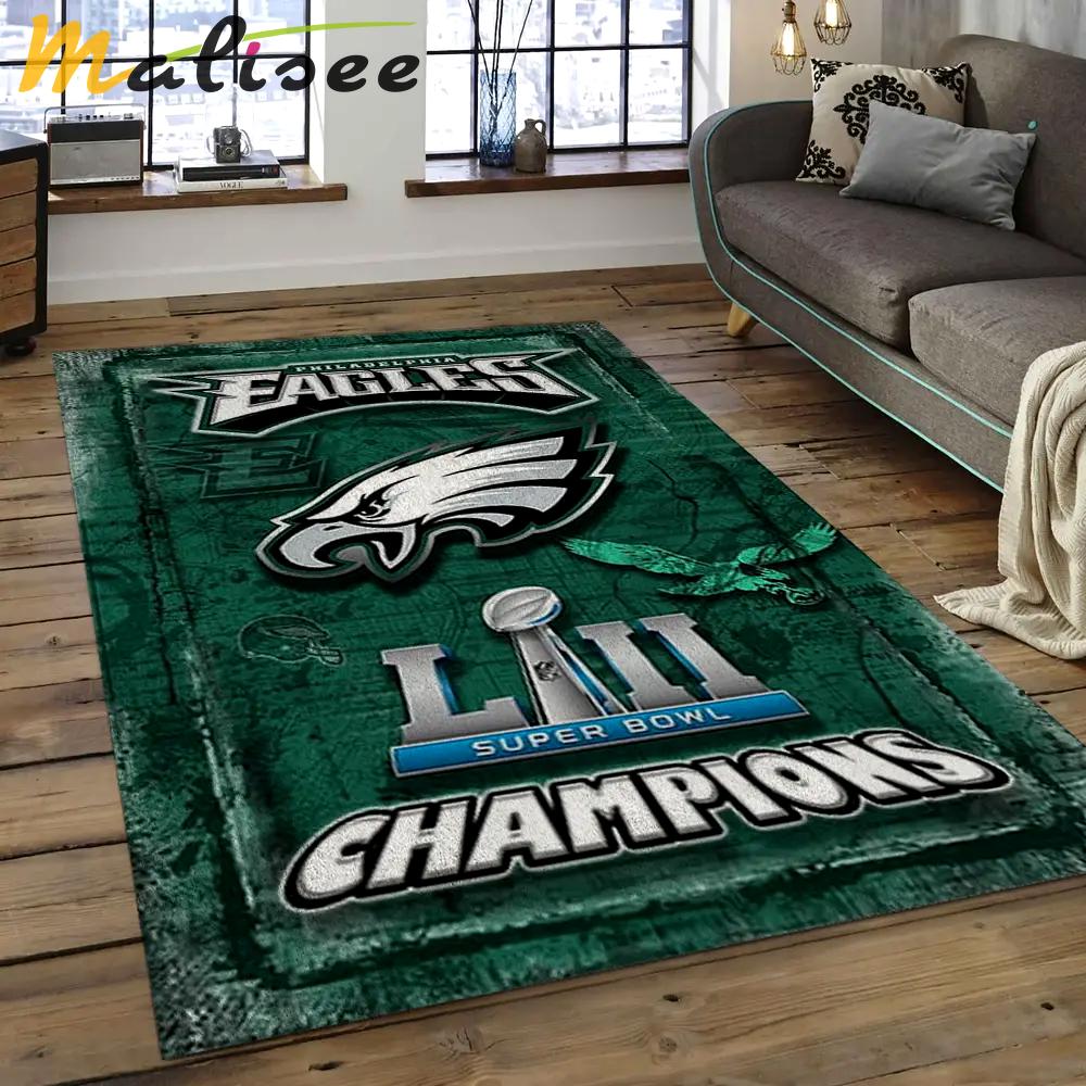 Nfl philadelphia eagles football team logo rectangle area rug pe33 Rectangle Rug