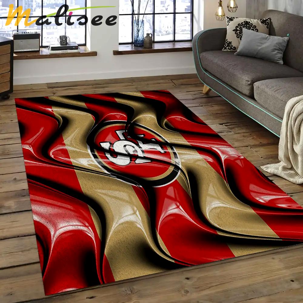 Nfl san francisco 49ers football team logo rectangle area sfs07 Rectangle Rug