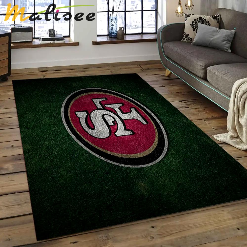 Nfl san francisco 49ers football team logo rectangle area sfs42 Rectangle Rug