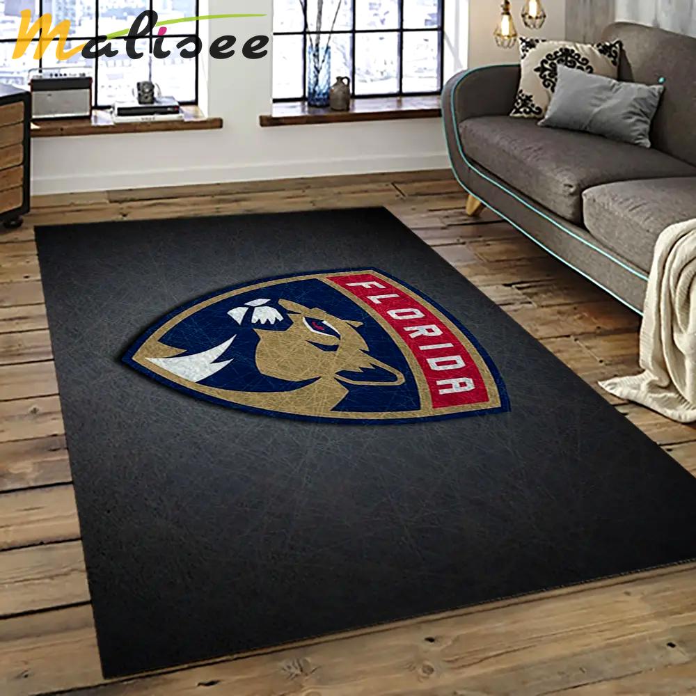 Nhl florida panthers hockey team logo sport carpet rectangle area rug for living room fp25 Rectangle Rug