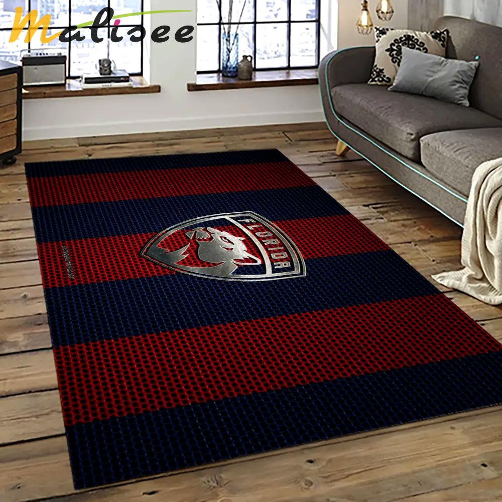 Nhl florida panthers hockey team logo sport carpet rectangle area rug for living room fp40 Rectangle Rug