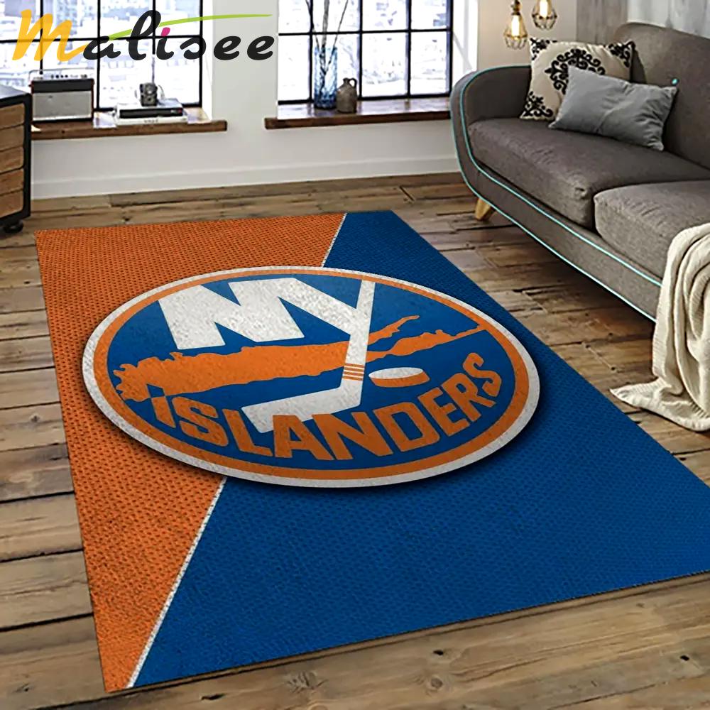 Nhl new york islanders hockey team logo sport carpet rectangle area rug for living room nyi3 Rectangle Rug