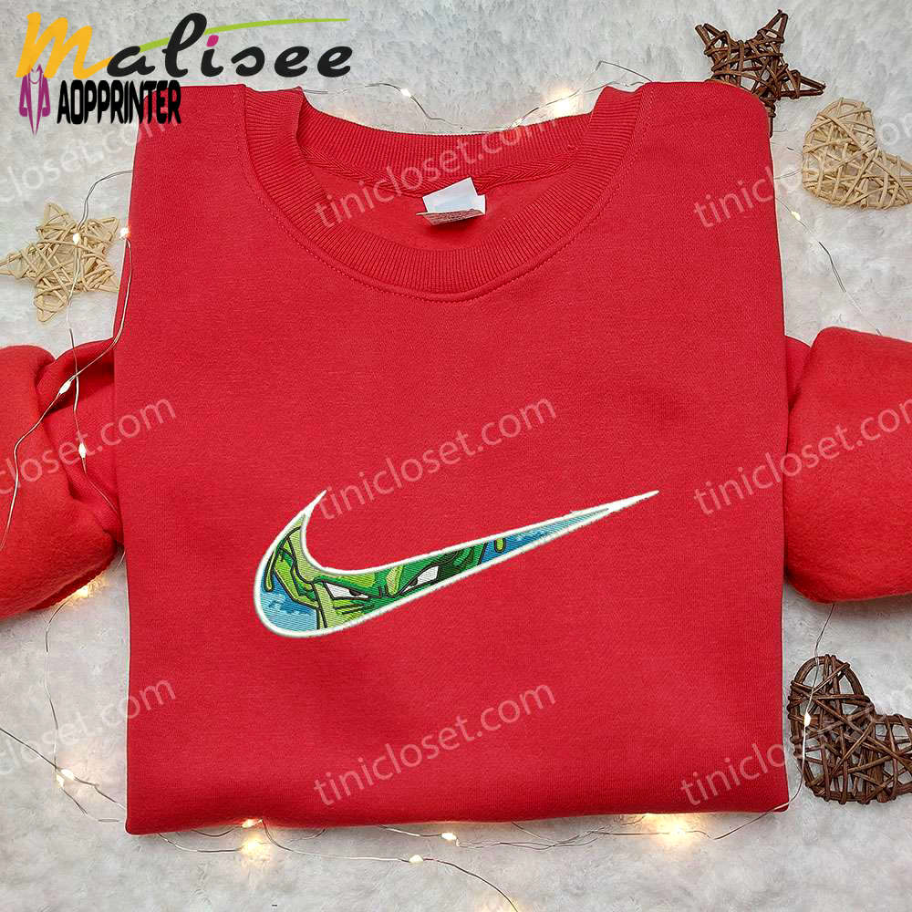 Nike swoosh x piccolo embroidered sweatshirt & dragon ball shirt: nike inspired designs Embroidered Shirt
