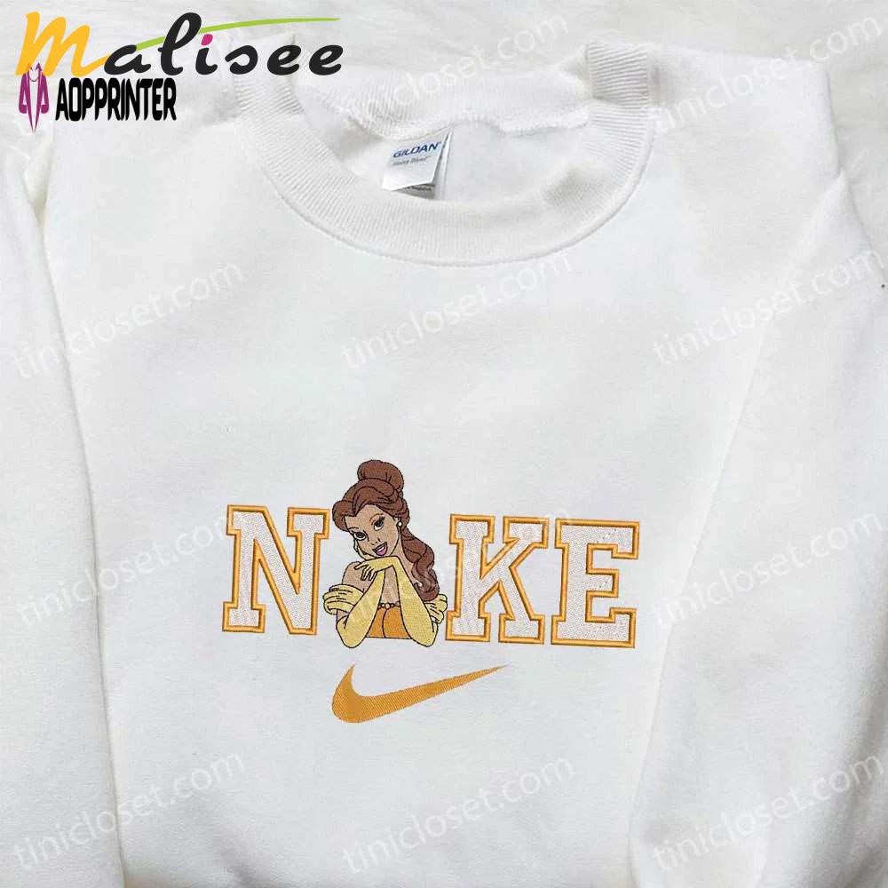 Nike x belle princess beauty & the beast embroidered sweatshirt: disney hoodie & inspired shirt Embroidered Shirt