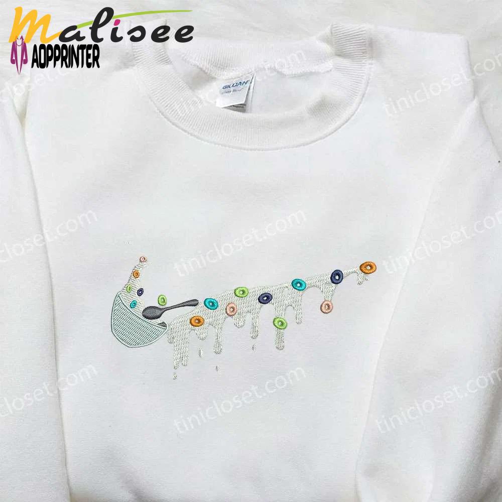Nike x cereal bowl embroidered sweatshirt & custom shirt: unique favorites! Embroidered Shirt