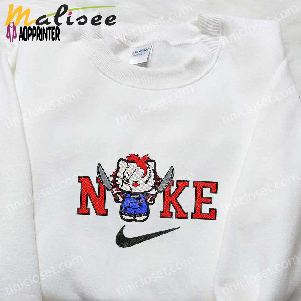 Nike x hello kitty chucky hoodie: funny halloween sweatshirt perfect family gift Embroidered Shirt