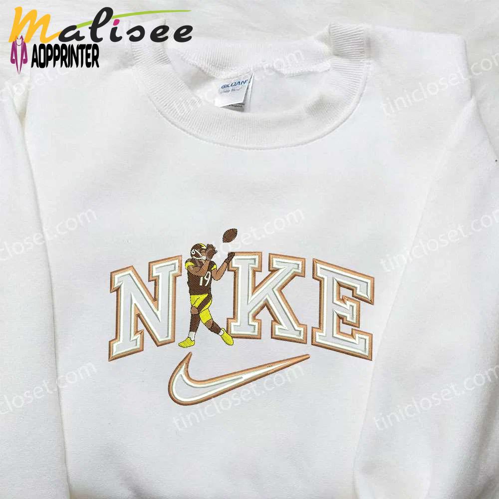 Nike x juju smith schuster & england patriots nfl embroidered shirt – stylish and authentic gear Embroidered Shirt
