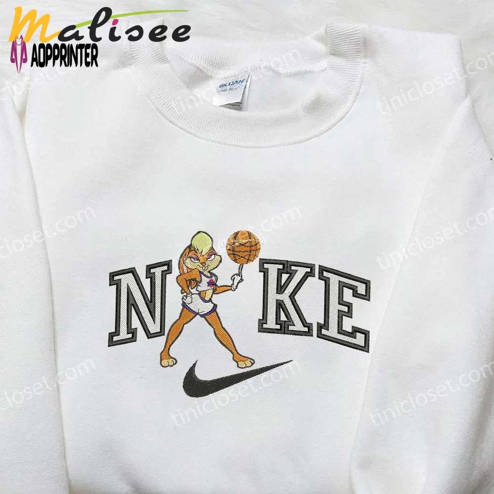 Nike x lola bunny spinning basketball embroidered shirt custom cartoon tee Embroidered Shirt