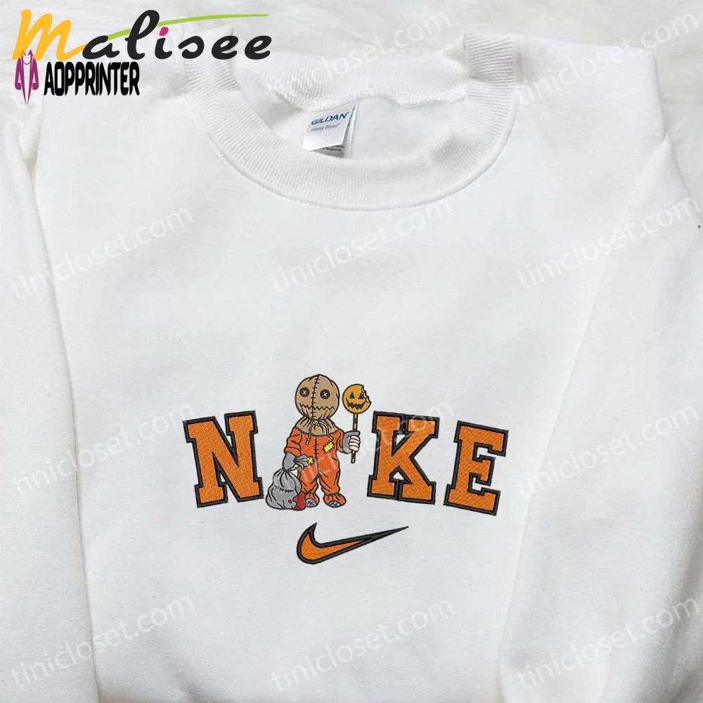 Nike x trick r treat sam embroidered hoodie: horror movie character sweatshirt & custom t-shirt Embroidered Shirt